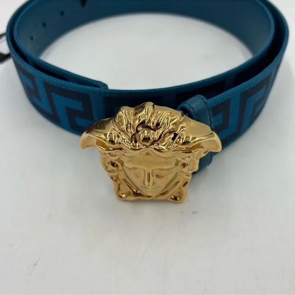 Men’s Versace Medusa head la Greca web belt size 105 cm/42 inch made Italy - Picture 3 of 9